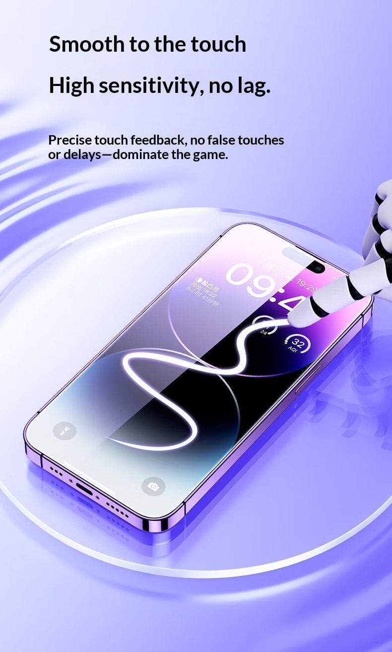 High-end Electroplated Privacy Protector For 17/16, IPhone 15 Pro Max Tempered Glass Screen Protector, Compatible_voghion.com