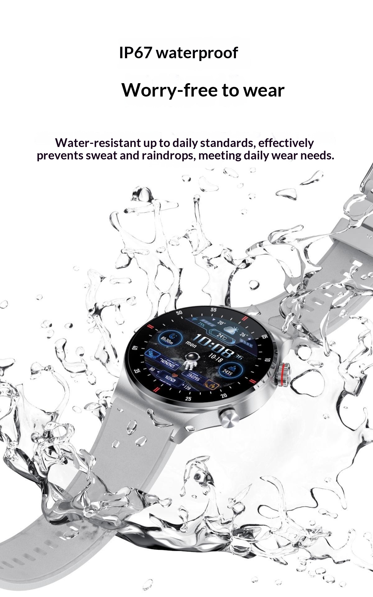 Neu QW33 EKG + PPG Musik-Player Schritt Zählen Bluetooth Anruf Smart_voghion.com