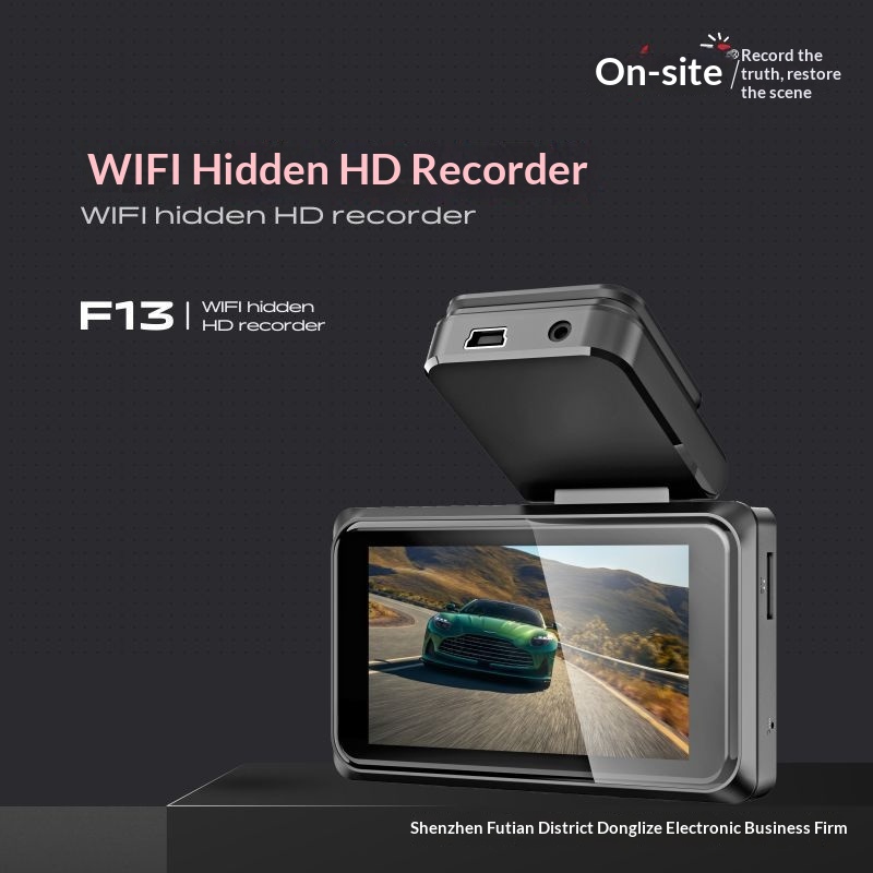 Caméra embarquée First Scene F13 HD 2K avec connexion Wi-Fi, commande vocale tactile et surveillance de stationnement_voghion.com