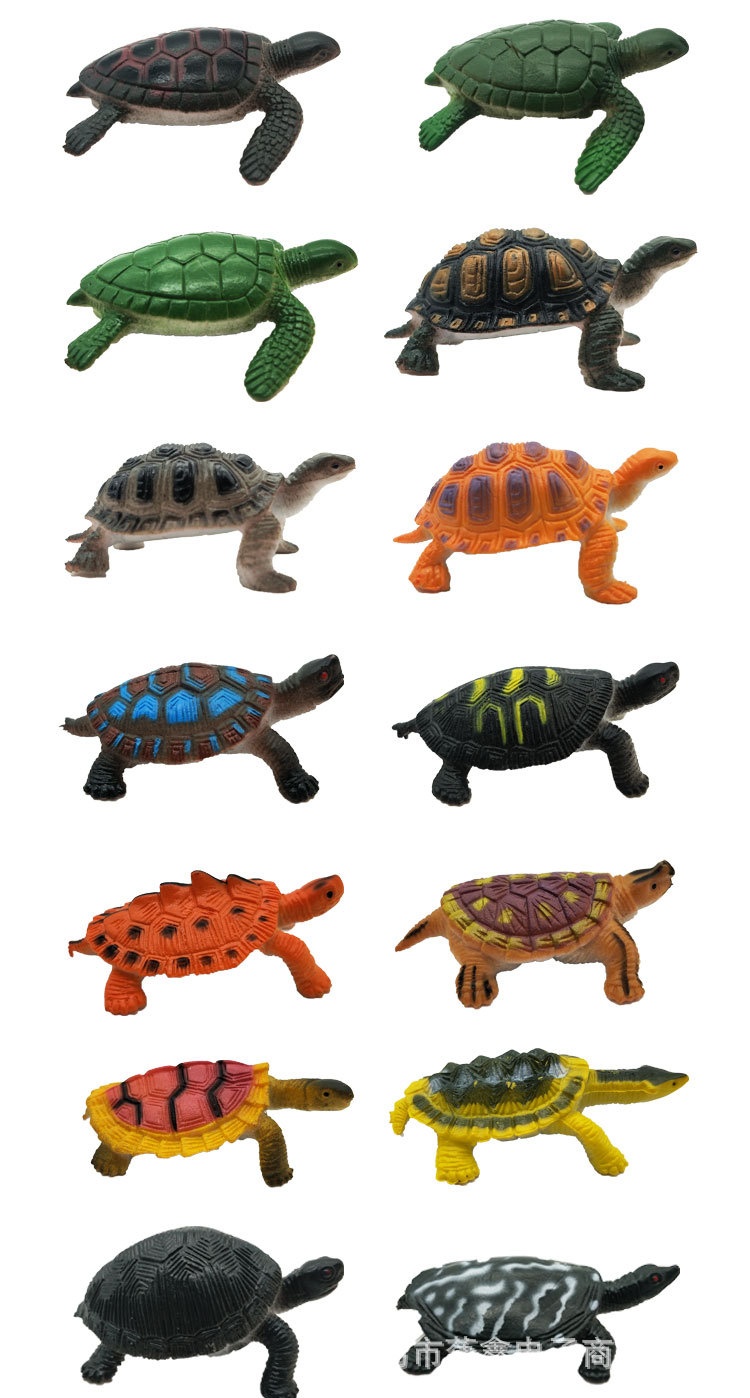 Statuetta animale tartaruga colorata giocattolo per bambini_voghion.com