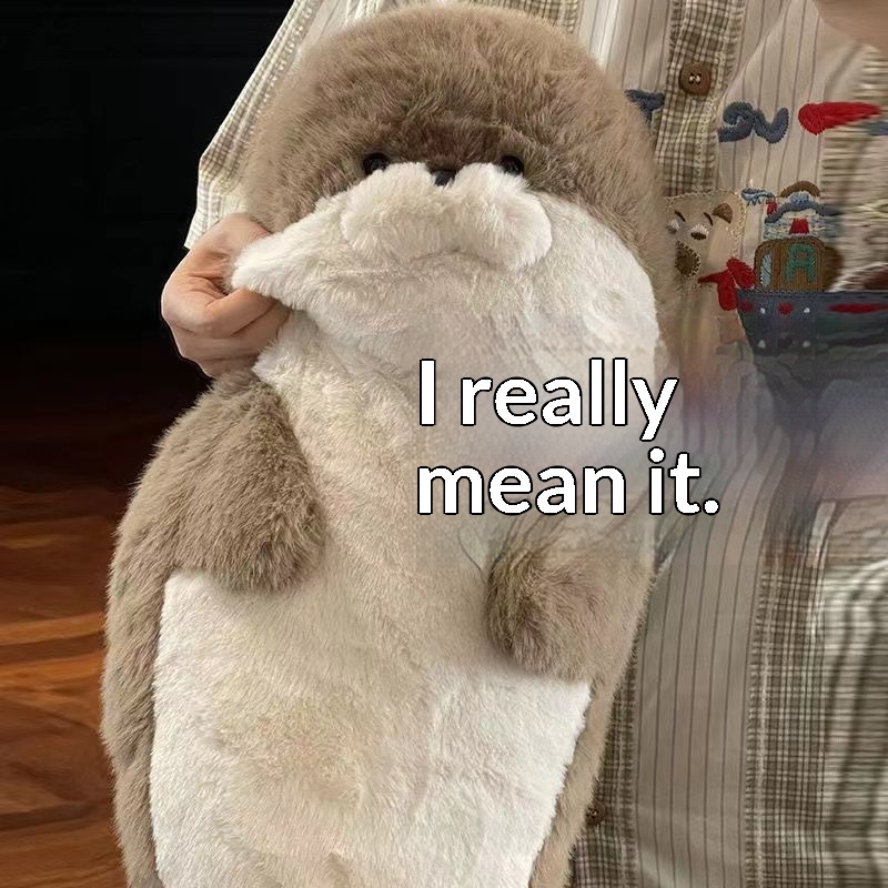 Cute Seal Plush Toy Bed Companion Pillow Sea Otter Stuffed Animal Doll Gift For Men And Women Birthday Wholesale_voghion.com