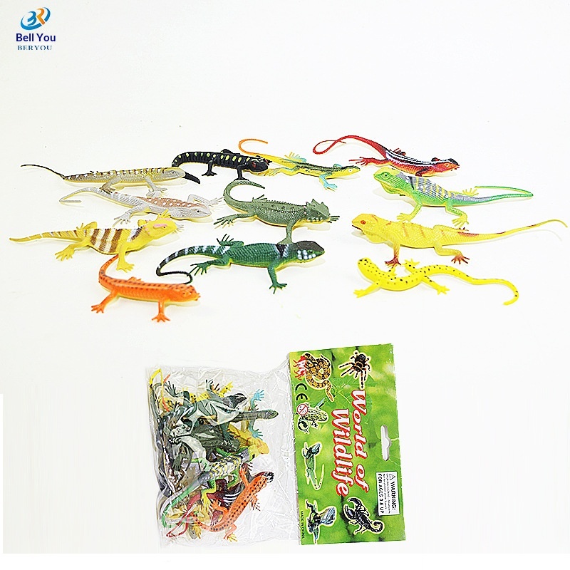 Grenzüberschreitendes, farbenfrohes Eidechsenmodell aus Kunststoff, Lernspielzeug für Kinder, Tiermodell_voghion.com