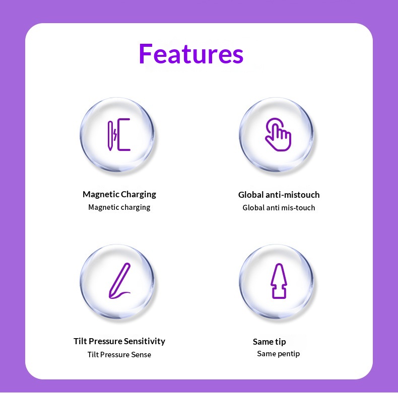 Stylet magnétique rechargeable capacitif compatible avec iPad Touch et écran tactile Bluetooth_voghion.com