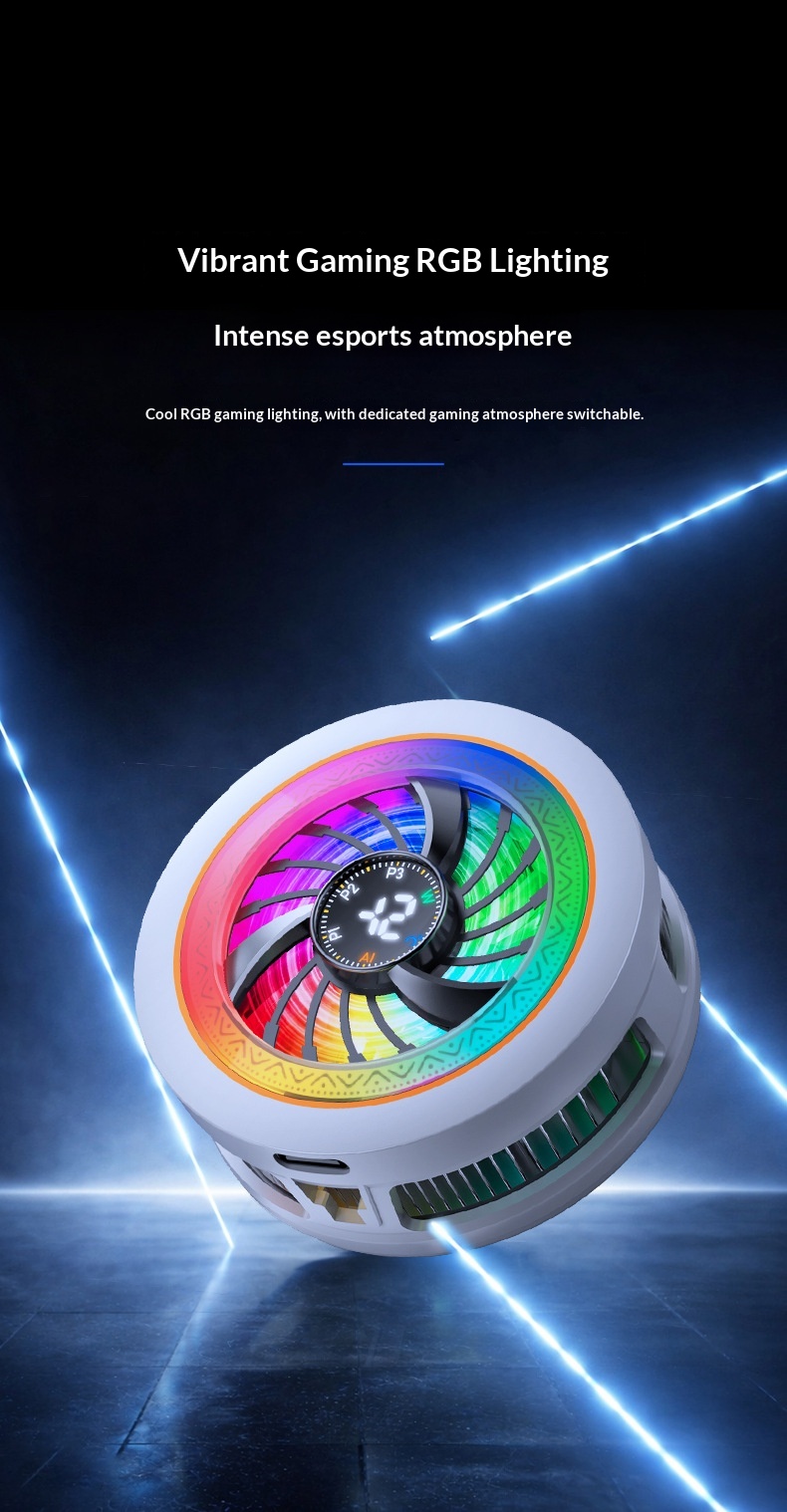 2026 New Model K6 Mobile Phone Cooler With Four-Level Adjustment, AI Temperature Control, Semiconductor Cooling,_voghion.com