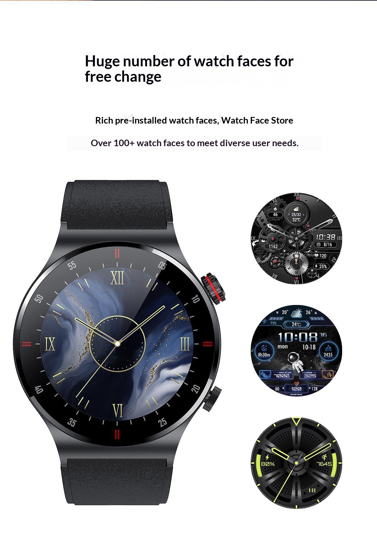 Neu QW33 EKG + PPG Musik-Player Schritt Zählen Bluetooth Anruf Smart_voghion.com