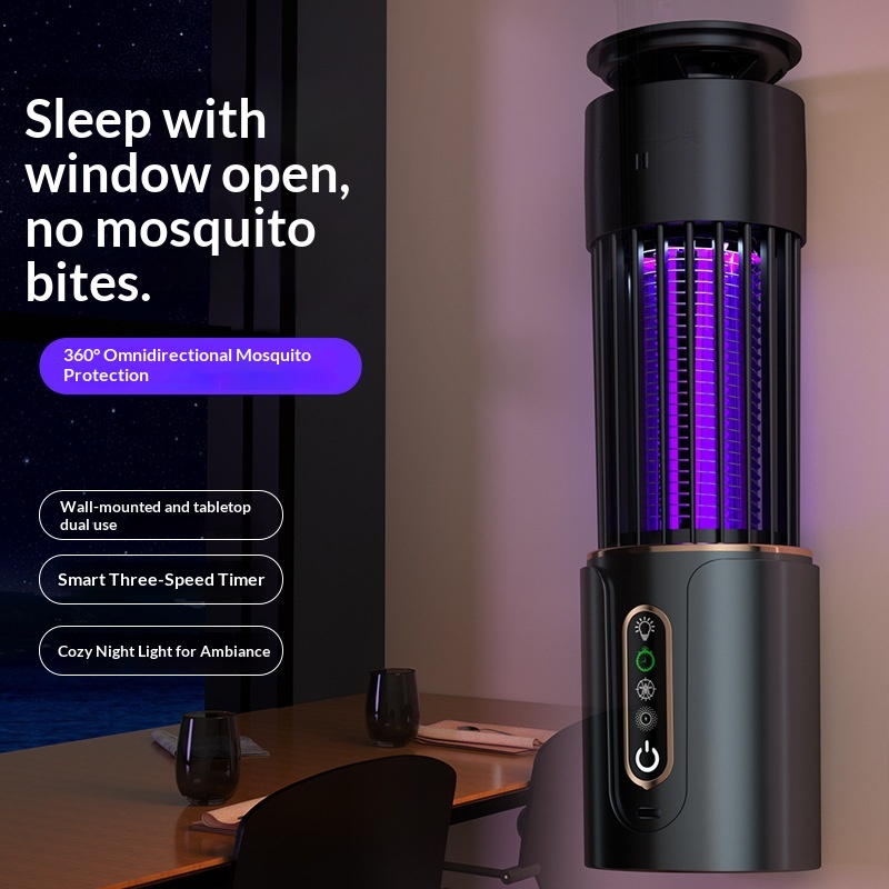 Cross-Border Killer Electric Household Sound USB Charging Outdoor Portable Night Light Mosquito Repellent Lamp_voghion.com