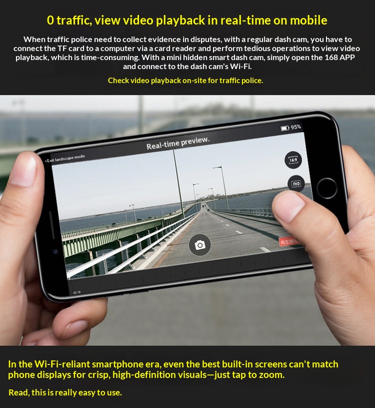 Versteckte WLAN-Dashcam für grenzüberschreitenden E-Commerce mit 360°-Nachtsicht und HD-Panorama-Autoaufnahme_voghion.com