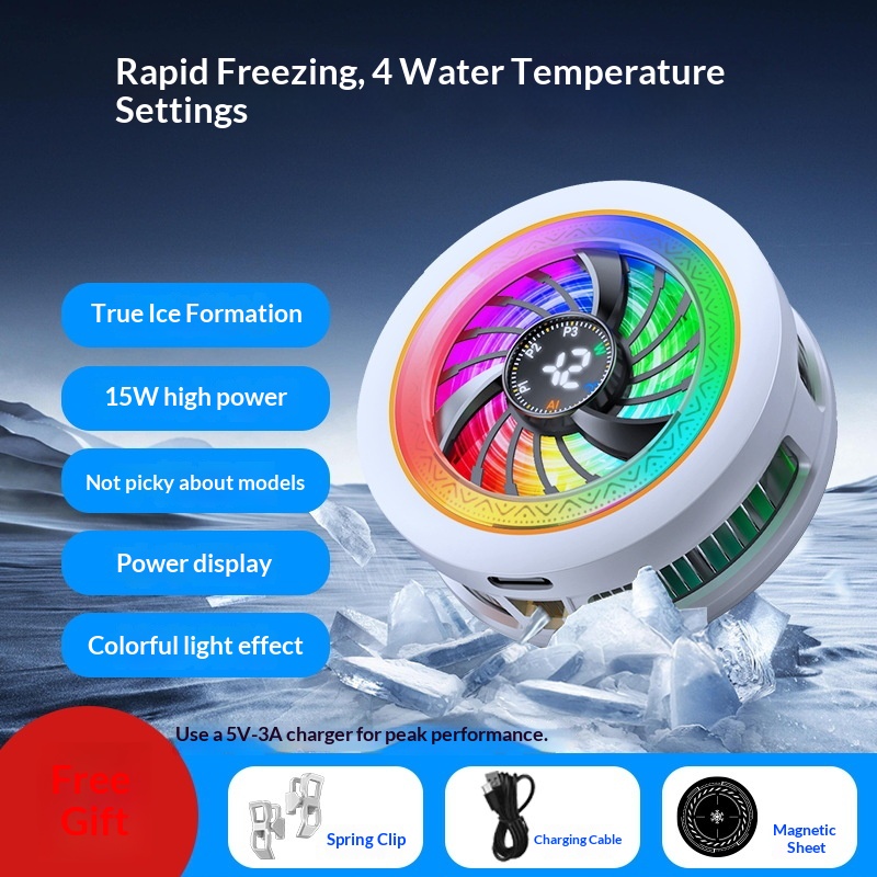 2026 New Model K6 Mobile Phone Cooler With Four-Level Adjustment, AI Temperature Control, Semiconductor Cooling,_voghion.com