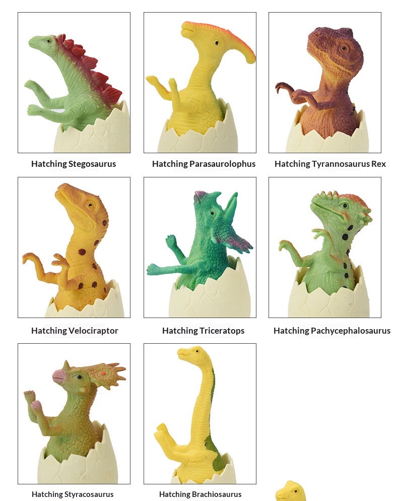 Dinosaur Hatching Egg Toy Set Realistic Jurassic Animal Figures_voghion.com
