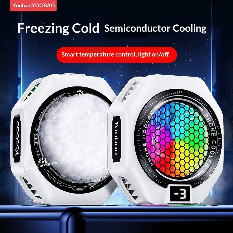 AI Temperature-Controlled Cooling Phone With Digital Display, Three-Level Adjustment, Magnetic Back Clip, Semiconductor_voghion.com