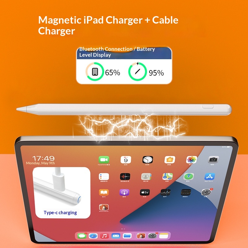 Stylet universel à écran tactile compatible avec iPad, téléphones et tablettes Android capacitifs, rechargeable et magnétique_voghion.com