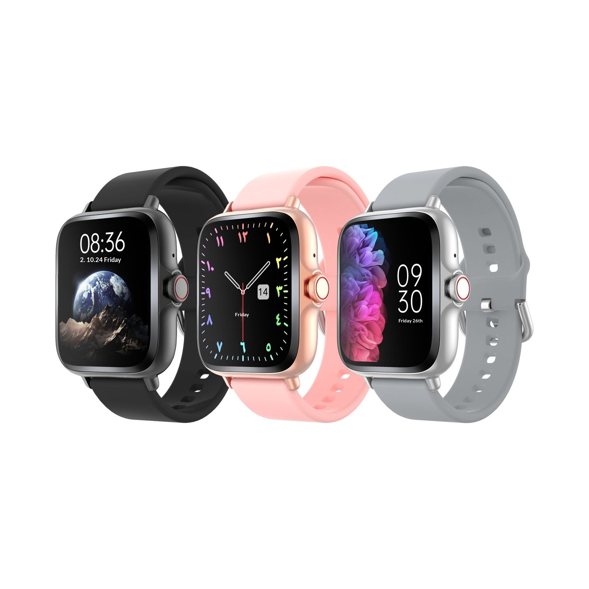 Smartwatch mit Herzfrequenzmessung, Blutsauerstoffüberwachung, Sport- und Anruffunktion, Herren- und Damenmodell TB39 (neues Modell 2025), trendige Bluetooth-Uhr_voghion.com