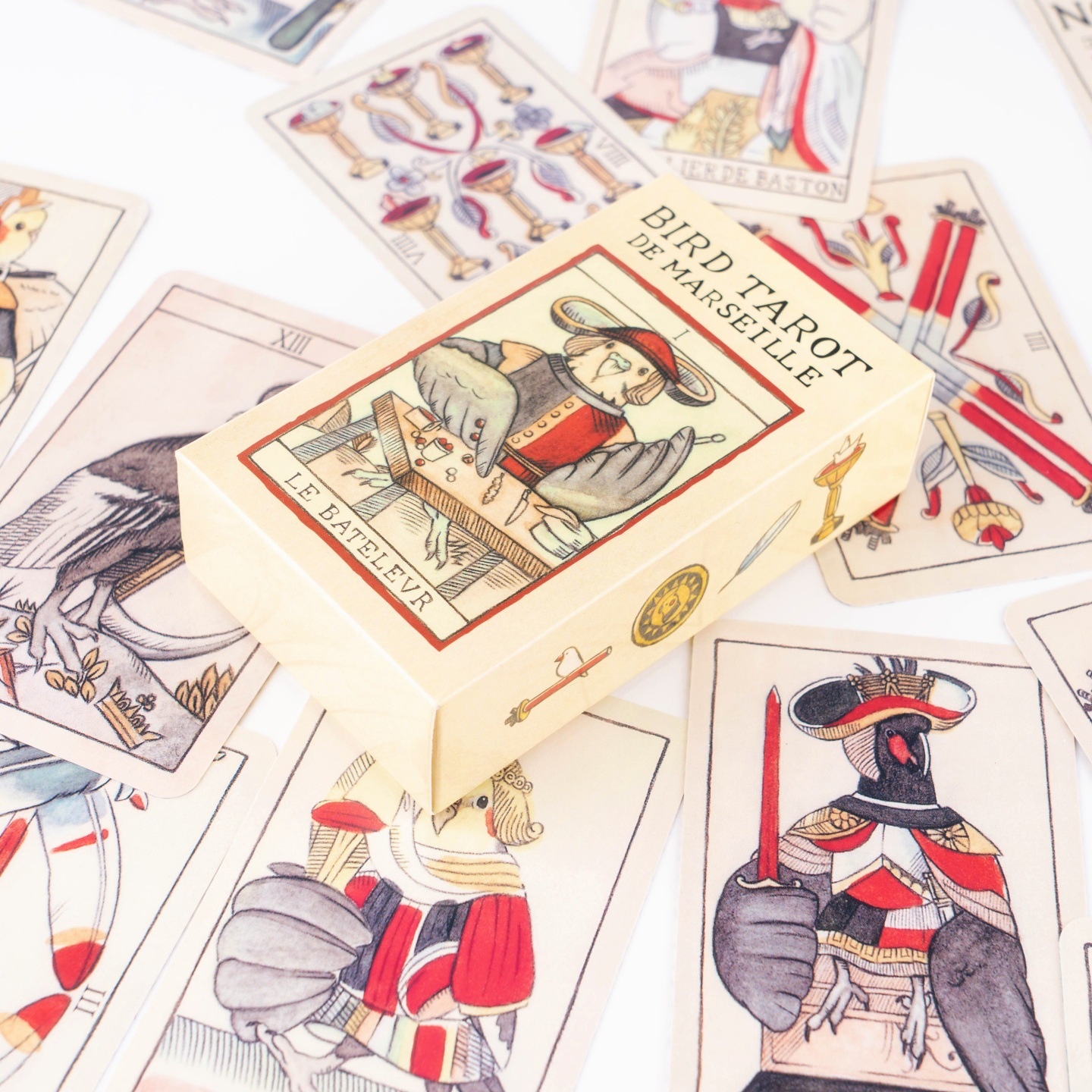 Japanese Marseille Parrot Bird Tarot Cards_voghion.com