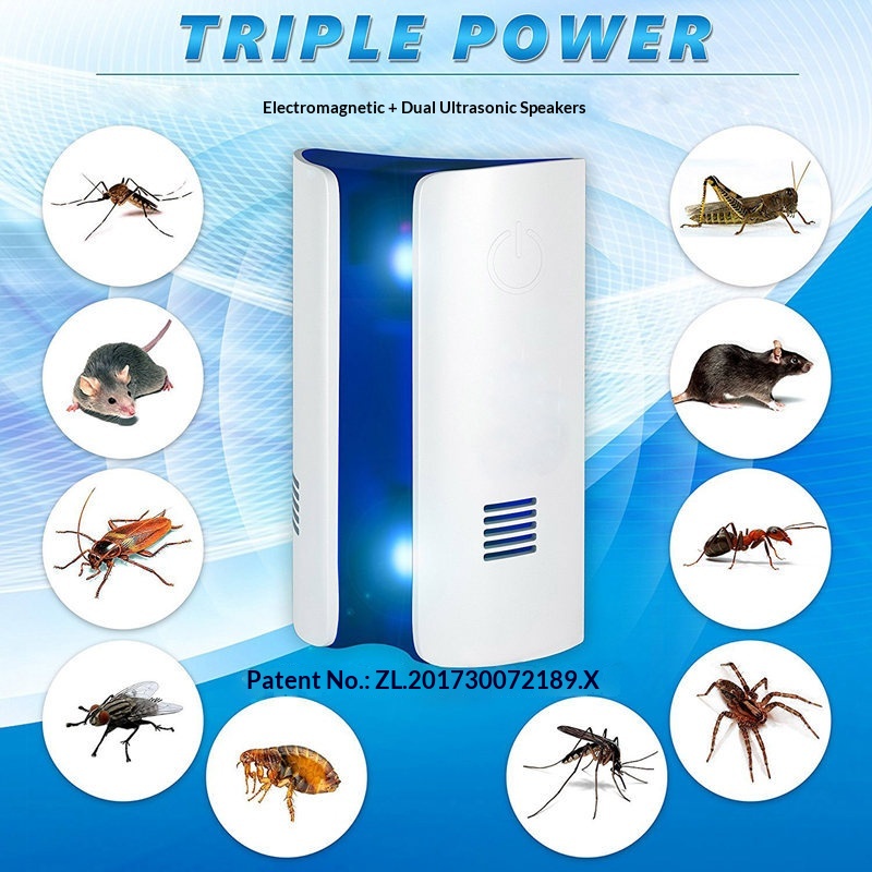 Ultrasonic Electromagnetic Electronic Killer Plug-in Mosquito Repellent Micro Light Wave Insect Mouse Repeller_voghion.com
