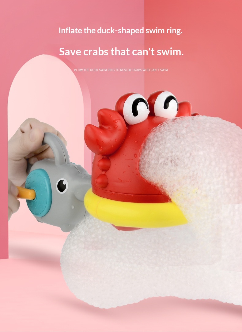 Krab bublinkovač hračka do vane pre deti a bábätká_voghion.com