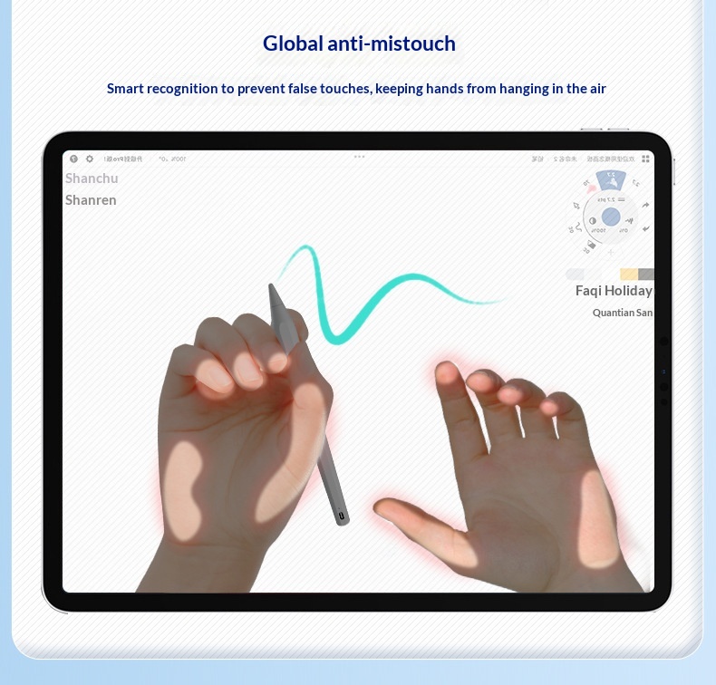 Stylet capacitif anti-erreur pour iPad, compatible avec les écrans tactiles des tablettes._voghion.com
