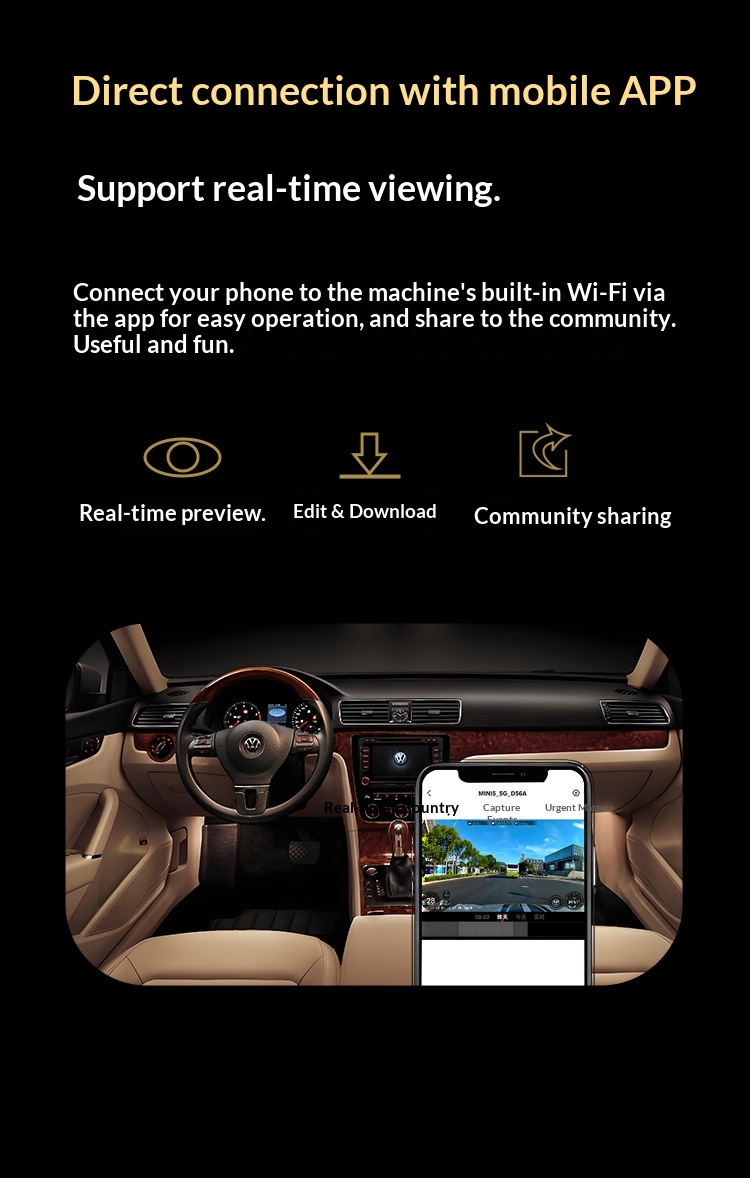 Dashcam 4k Mit Drei Linsen Front Und Heck Sowie Nachtsicht_voghion.com
