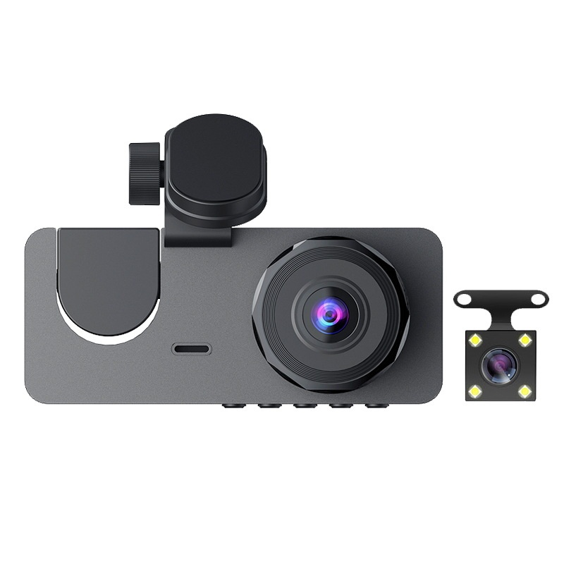 New Cross-Border Three-Lens Dash Cam For Front, Interior, And Rear HD Triple Recording Car Rearview Camera_voghion.com