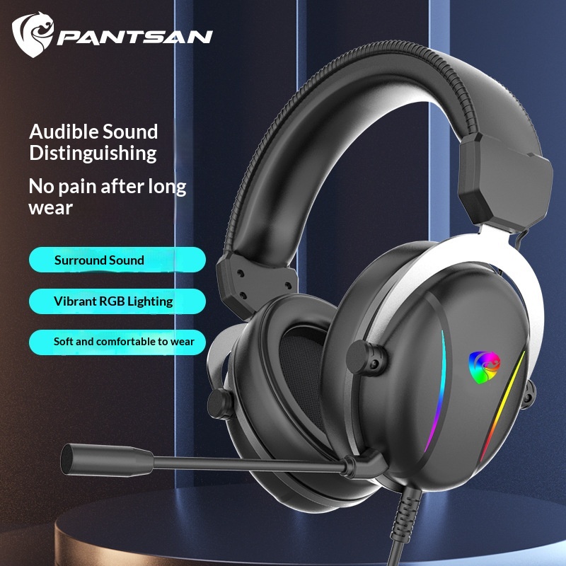Pansen PSH-500 Compuer Headse, Over-ear Wih Microphone, Wired, For Online Classes, Gaming, And Lapop Use, 7.1_voghion.com