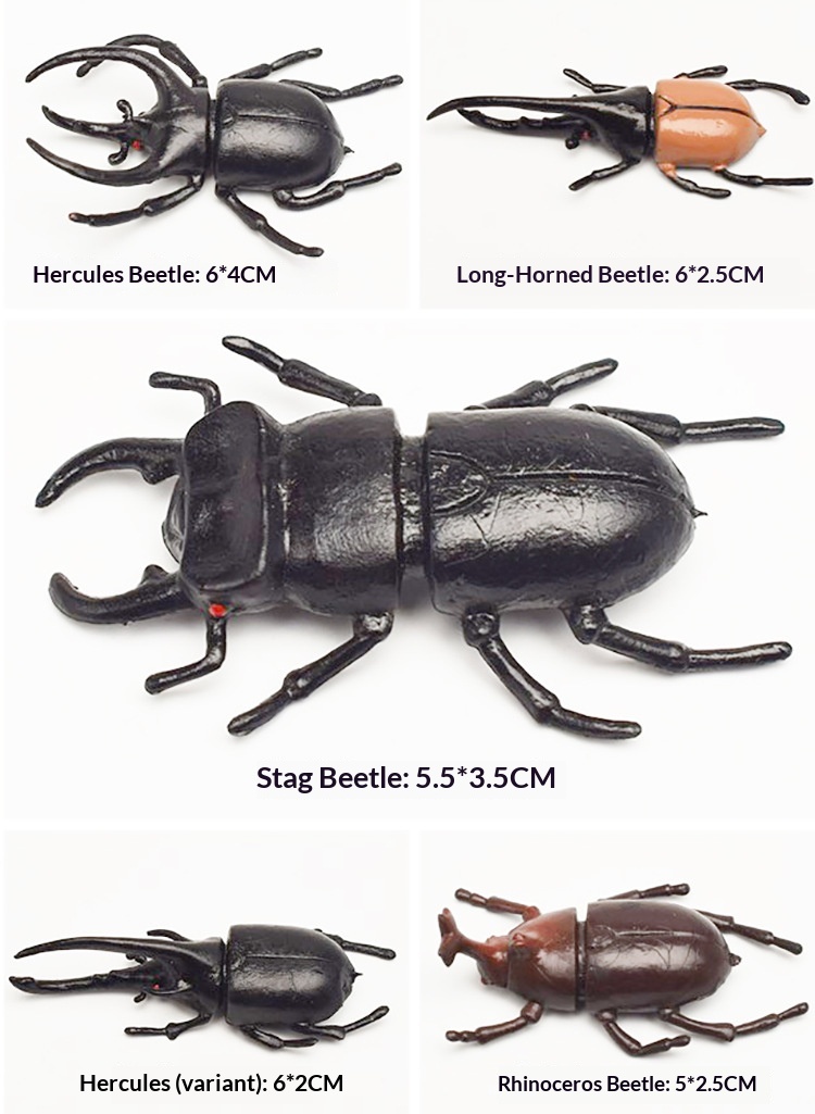Statuetta animale scarabeo realistica giocattolo per bambini_voghion.com