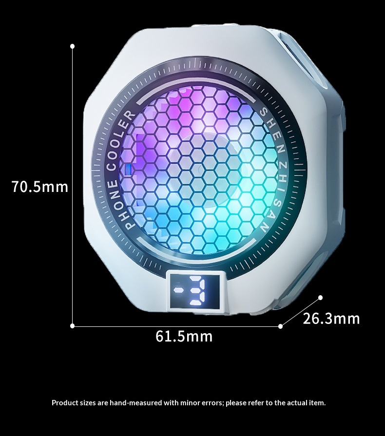 AI Temperature-Controlled Cooling Phone With Digital Display, Three-Level Adjustment, Magnetic Back Clip, Semiconductor_voghion.com