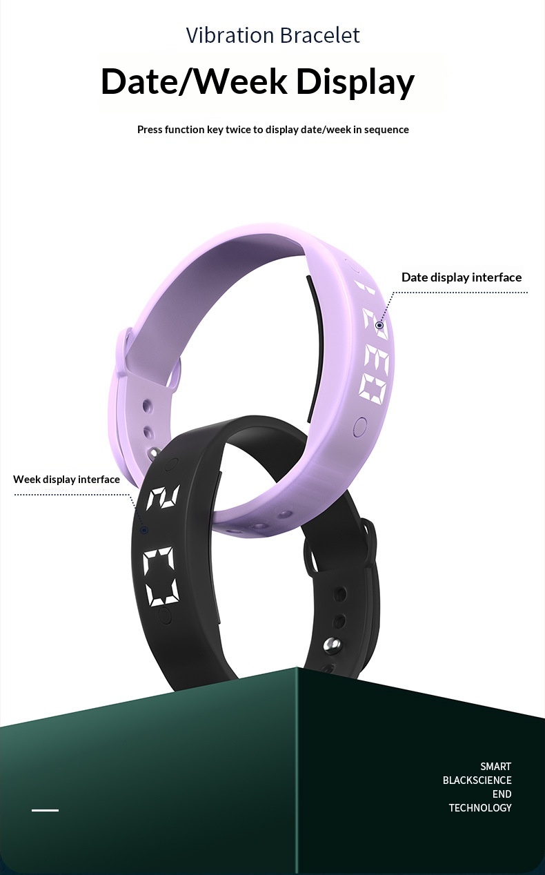 Alarm Clock Reminder Countdown Rechargeable Student Electronic Bracelet Gift Electric Watch_voghion.com