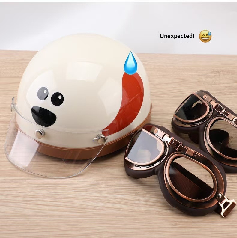 Veiligheidshelm voor elektrische fiets met hond design_voghion.com