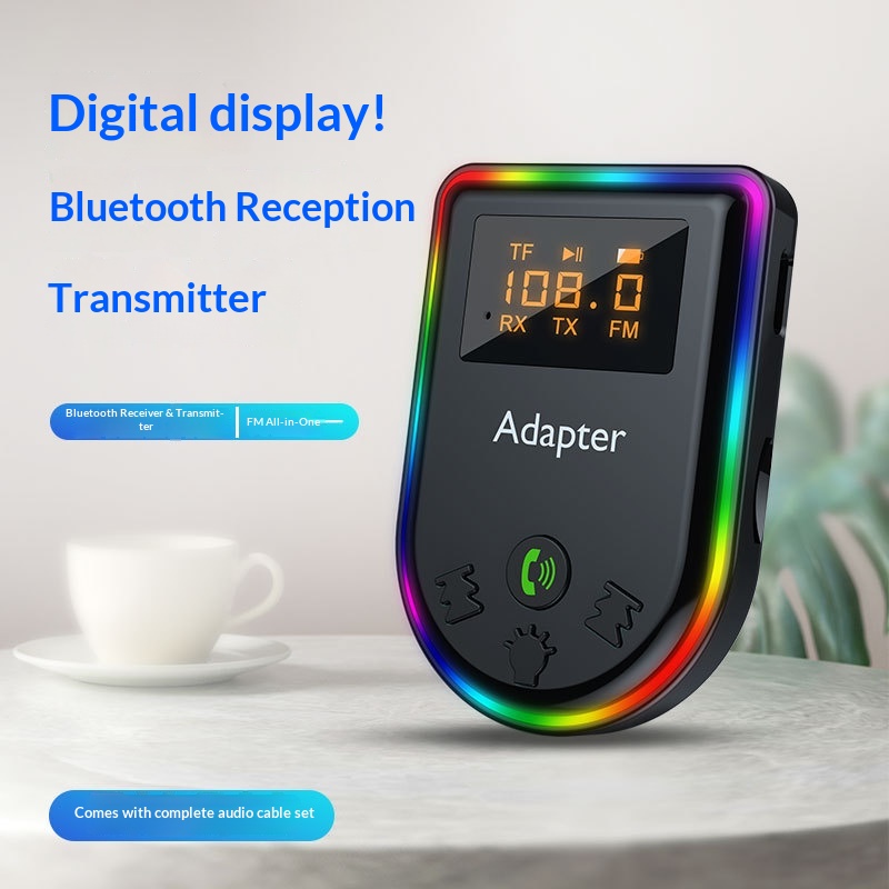 Car Bluetooth Receiver Lossless Music Audio Adapter Cross-Border Supply Shenzhen Digital Procurement FM Wireless_voghion.com