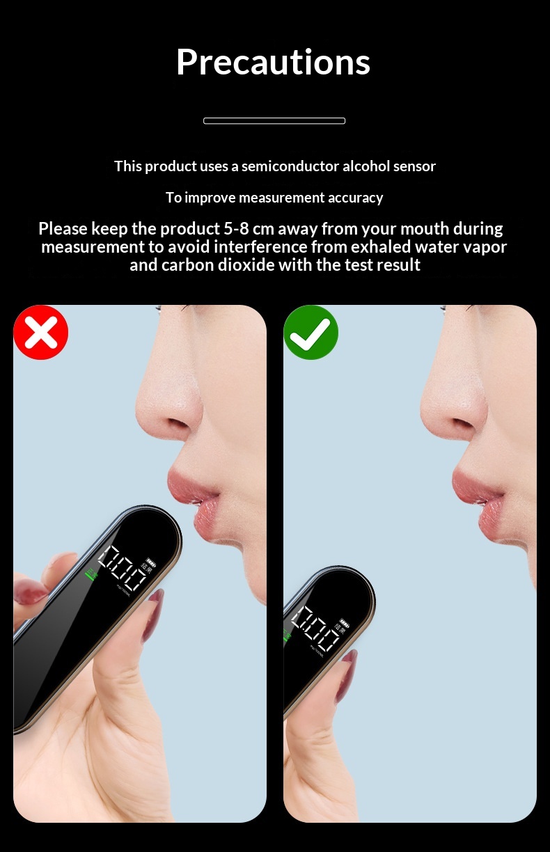 Car Intelligent Voice Digital Display Portable Detector High Precision Blowing Alcohol Tester_voghion.com