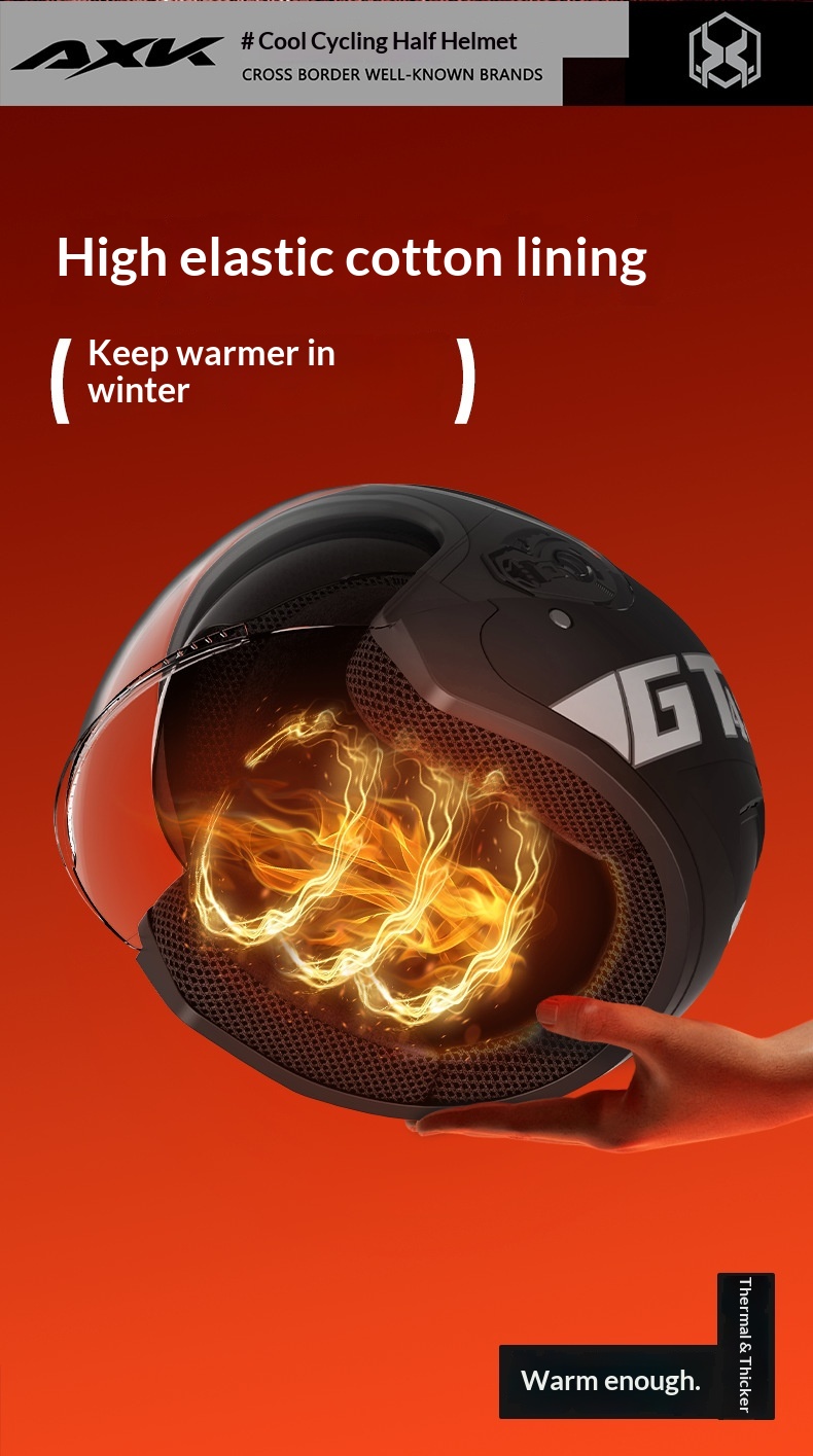 Casco moto jet per uomo e donna casco per scooter quattro stagioni_voghion.com