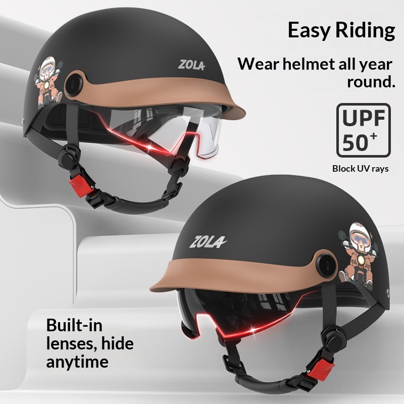 3C Certified Vehicle Duckbill For Men And Women, Summer Safety Helmet, Electric Scooter Motorcycle Sun Lightweight Half_voghion.com