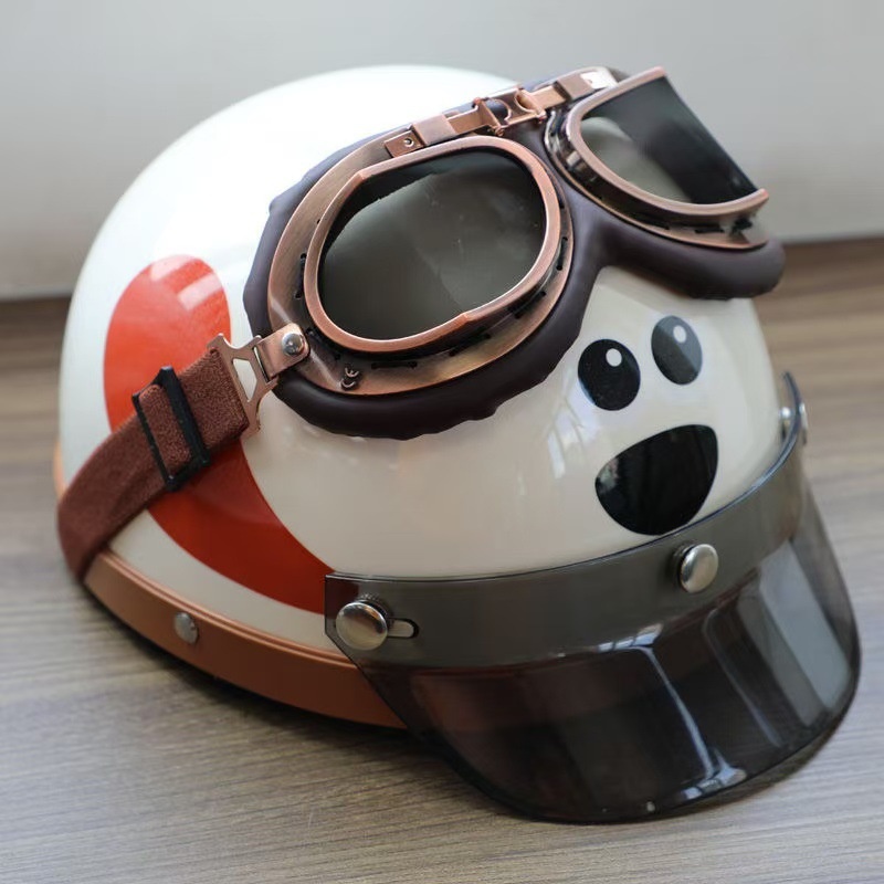 3C-gecertificeerde cartoonhond elektrische fiets Half Four Seasons unisex koppel Harley veiligheidshelm schattig stijlvol_voghion.com