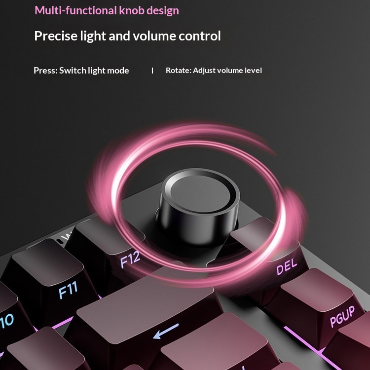 Z75PRO Klein bedraad toetsenbord met mechanisch gevoel, stil, extern, voor laptops, drie modi, speciaal ontworpen voor e-sports gaming_voghion.com