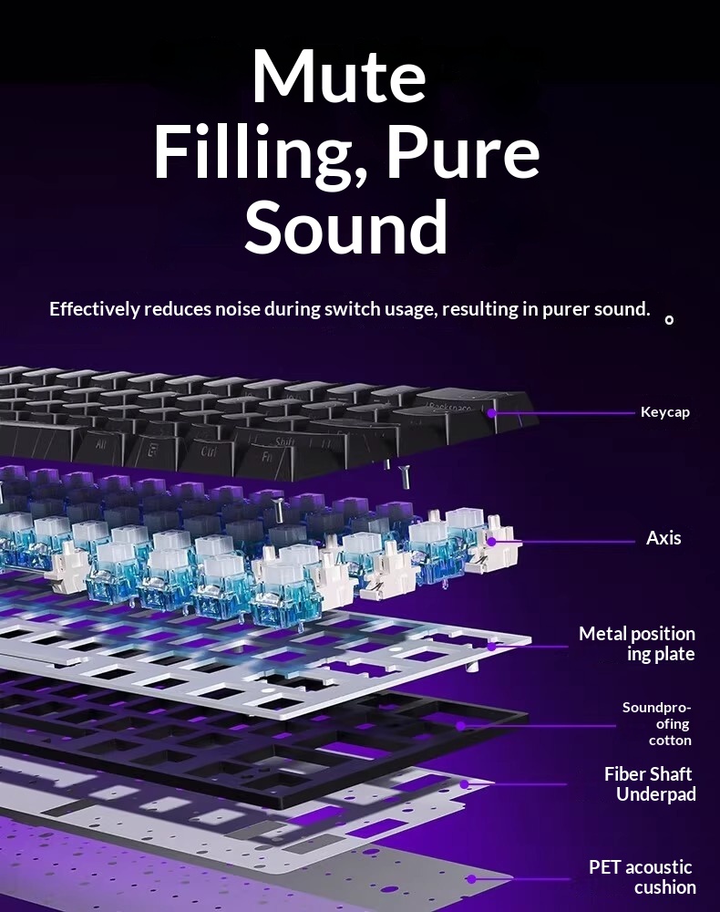 Wolf Spider MINI60HE Magnetic Switch Keyboard, Three-Mode RT, Customizable For E-Sports Gaming, Wired, 8K Report Rate,_voghion.com