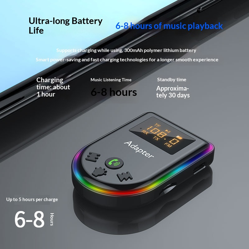 Receptor Bluetooth para carro, adaptador de áudio para música sem perdas, fornecimento internacional, compras digitais em Shenzhen, FM sem fio_voghion.com