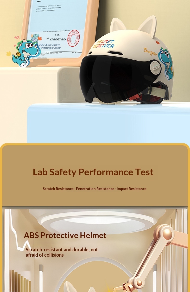 Kinder Helm Mit Katzenohren Für E-scooter Und Winterschutz_voghion.com