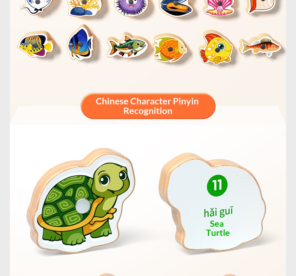 Gioco di pesca magnetico in legno per bambini giocattolo_voghion.com