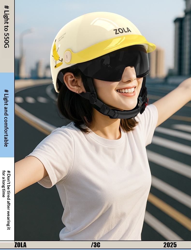 Motorcycle Half Helmet 3c Certified All-season Scooter Riding Cap_voghion.com