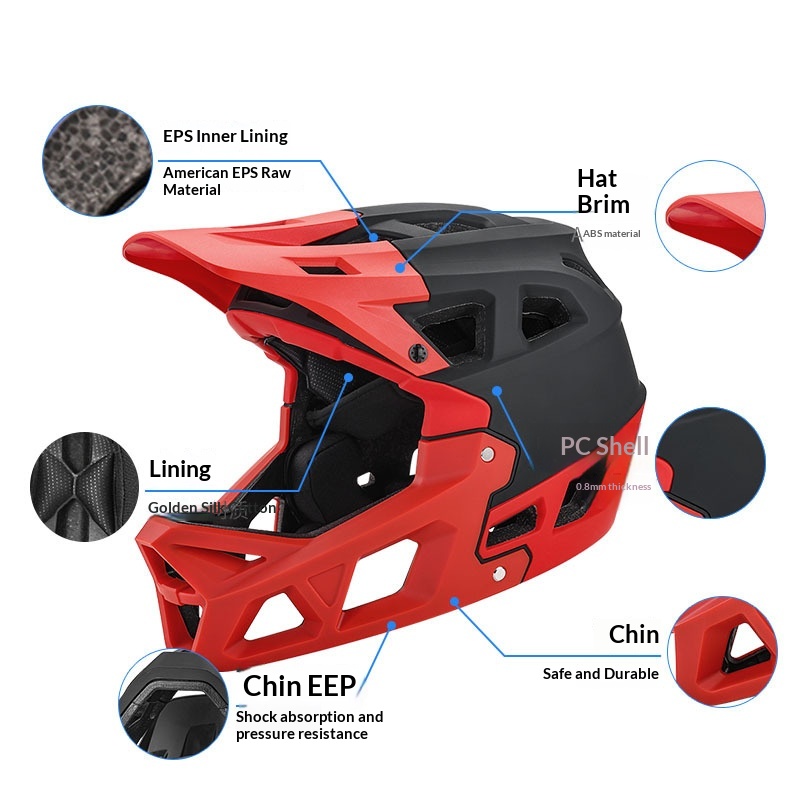 Casco integral para adultos para ciclismo de montaña, todoterreno, de competición y descenso, venta al por mayor._voghion.com