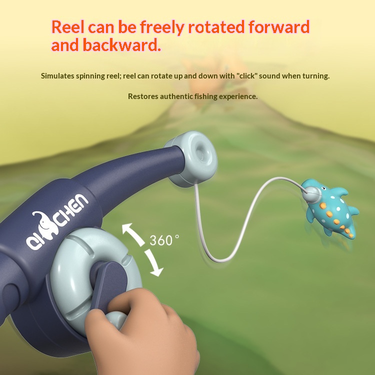 Grensoverschrijdende bestseller: speelgoedset met kleine cartoondinosaurussen voor kinderen, geschikt voor water, baden, vissen en magnetisch vissen._voghion.com