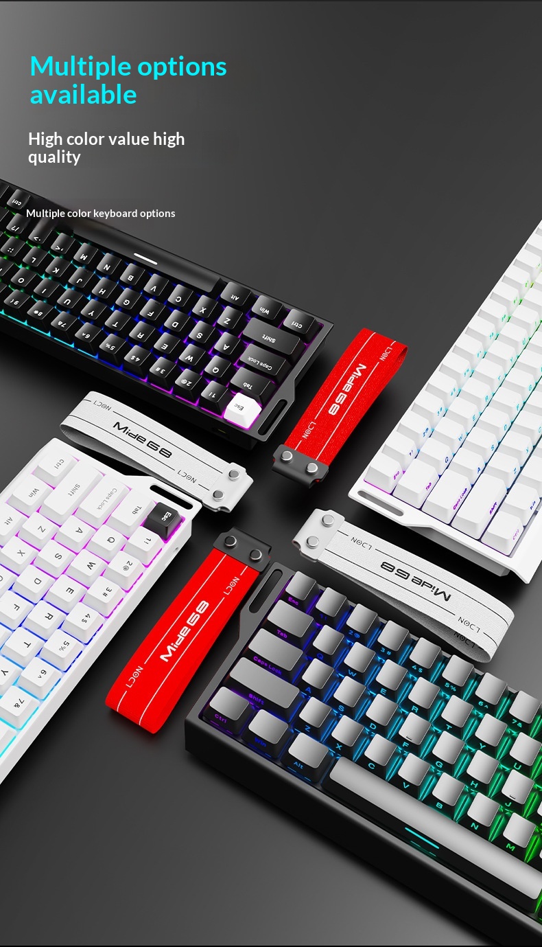 LDON 68 Tuşlu Manyetik Anahtarlı Mekanik Oyun FPS Evrensel RT0.01 Yüksek Performanslı Kablolu 8K Geri Dönüş Oranı_voghion.com