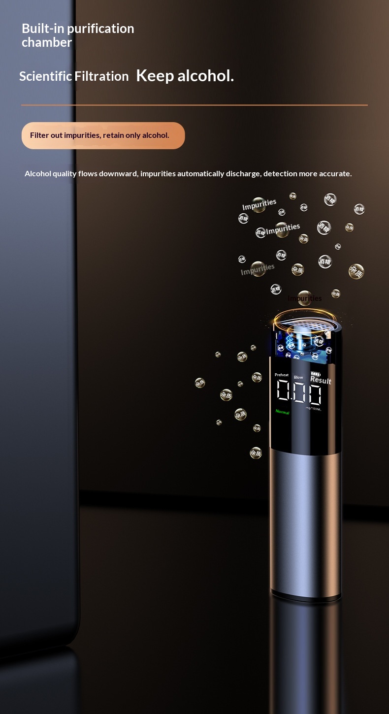 Wieless Convenient Blowing Type High Pecision Diving Detecto Intelligent Digital Display Taffic Alcohol_voghion.com