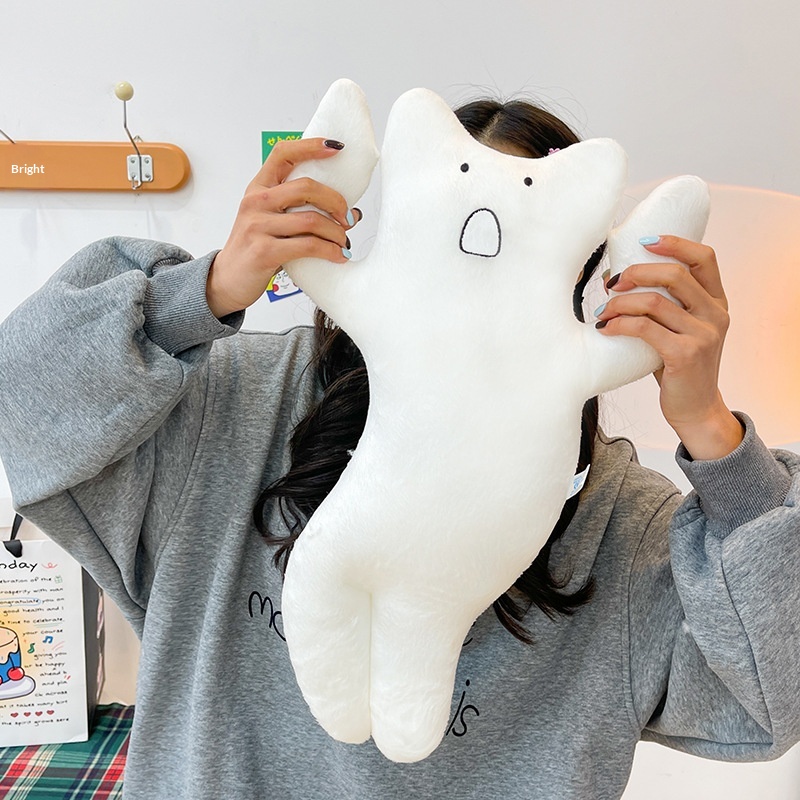 Long-haired Cat Sleeping Pillow Plush Toy Healing Soft Gift_voghion.com