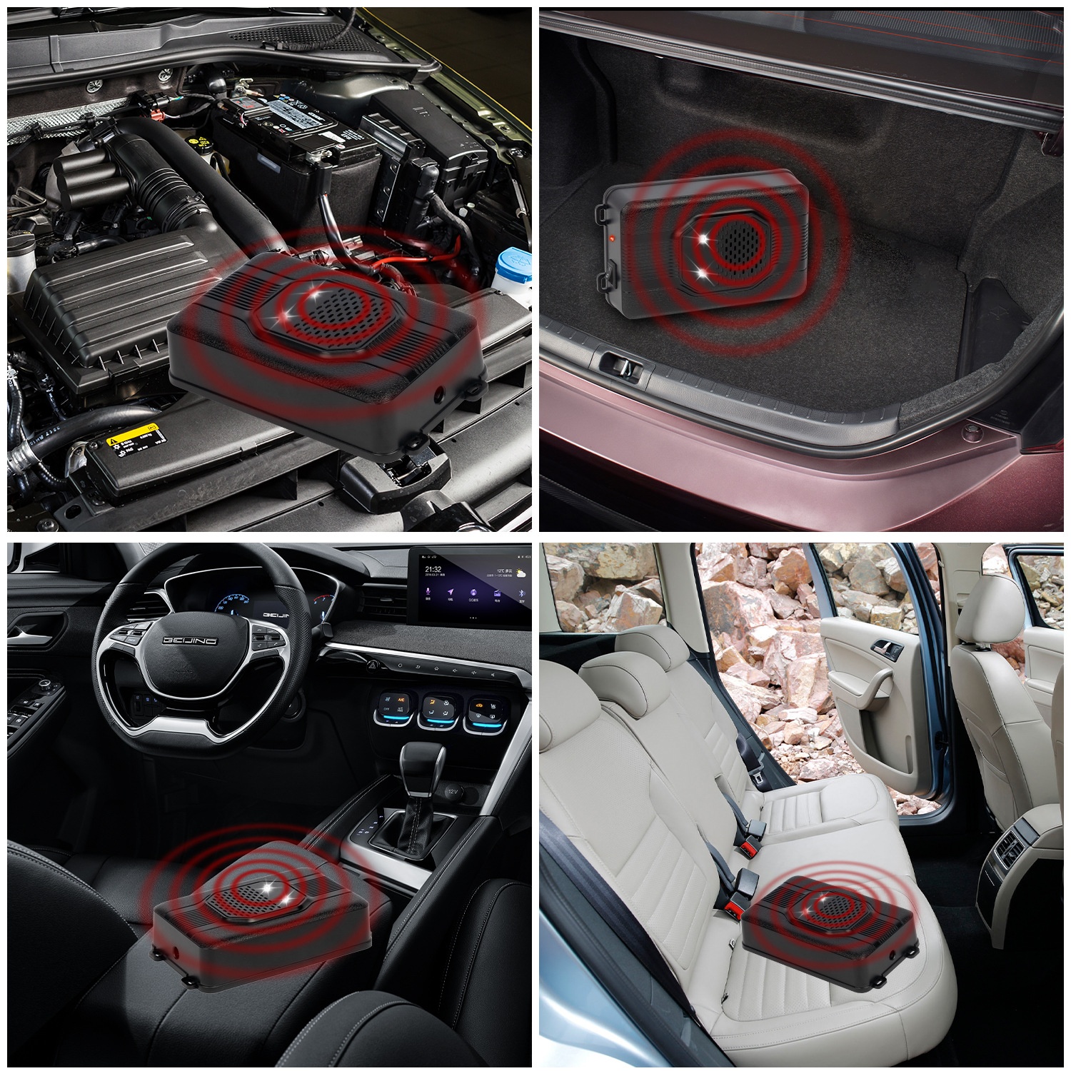 Repellente per topi silenzioso elettronico a ultrasuoni Animal Smart, installabile in auto._voghion.com