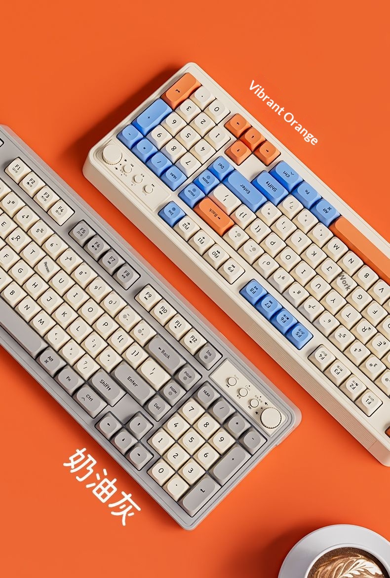 Teclado y ratón inalámbricos Bluetooth Forerunner V1 con tacto mecánico, silenciosos, para hombre y mujer, ideales para la oficina o la oficina. Excelente relación calidad-precio._voghion.com