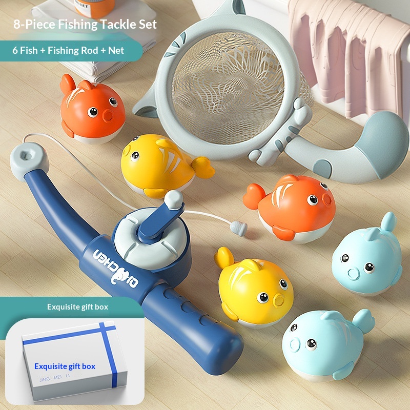 Set educativo per bambini con rete magnetica da pesca, ideale per il gioco in acqua, perfetto per il bagnetto e per i più piccoli, venduto a livello internazionale._voghion.com