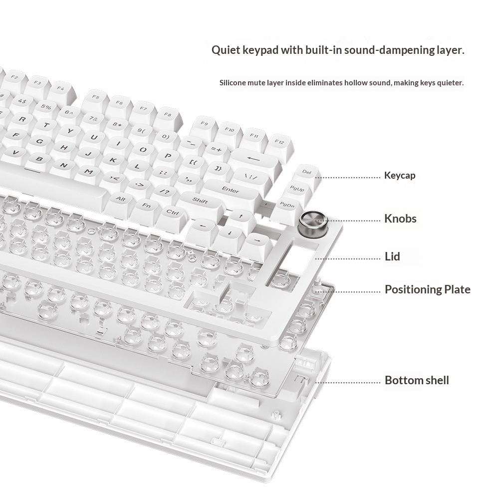 FURYCUBE IP75 Luminous Mechanical Feel Computer Gaming Esports High-Value Wired Silent Keyboard_voghion.com