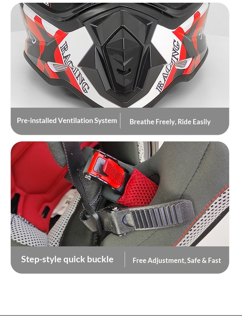 Fabrikneuer, nationaler Standard A-konformer Offroad-Elektromotorrad-Rallye-Helm für Herren, universell für alle Jahreszeiten, DOT-konform_voghion.com