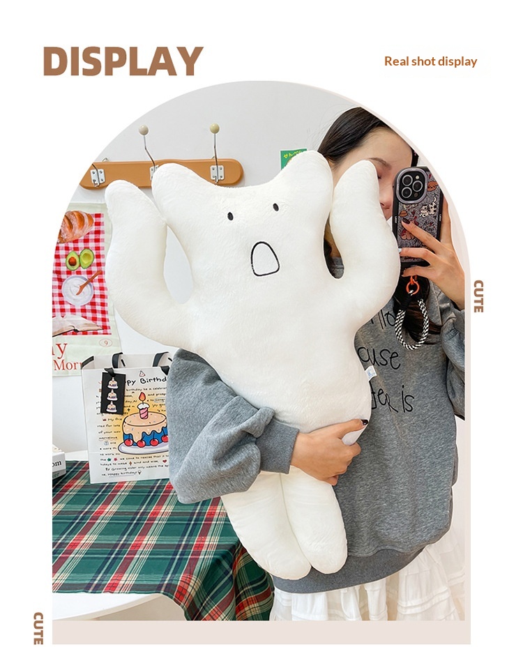 Long-haired Cat Sleeping Pillow Plush Toy Healing Soft Gift_voghion.com