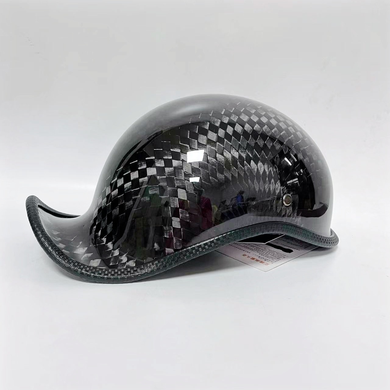 Retro Carbonfaser Halbschalenhelm Für Motorrad Und Roller_voghion.com